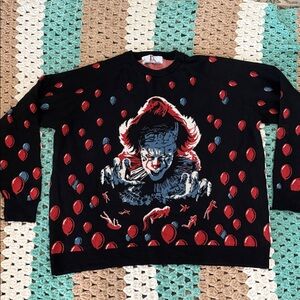 IT Pennywise Clown Movie licensed Knit Sweater Mens sz 2XL 2019 edition New NWT
